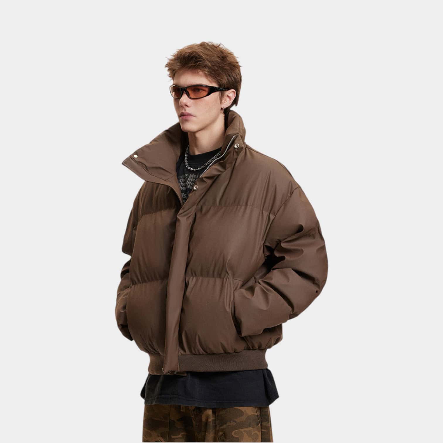 Unisex Oversized Langarm Puffer Jacke – Bild 5