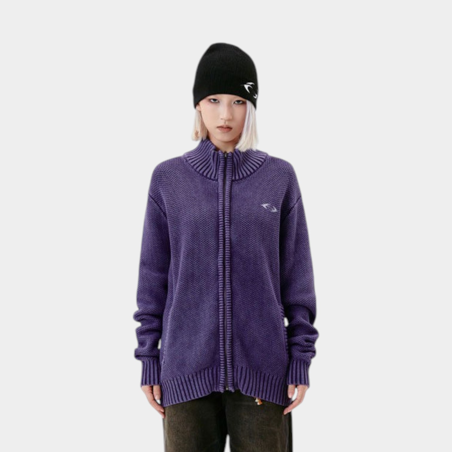 Unisex Regular Fit Langarm Strickpullover – Bild 5