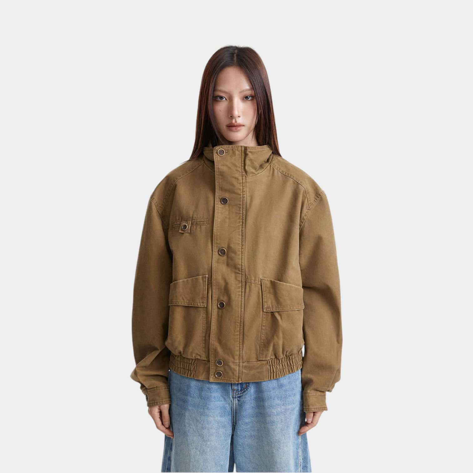 Unisex Bomberjacke mit langen Ärmeln in regulärer Passform – Bild 4