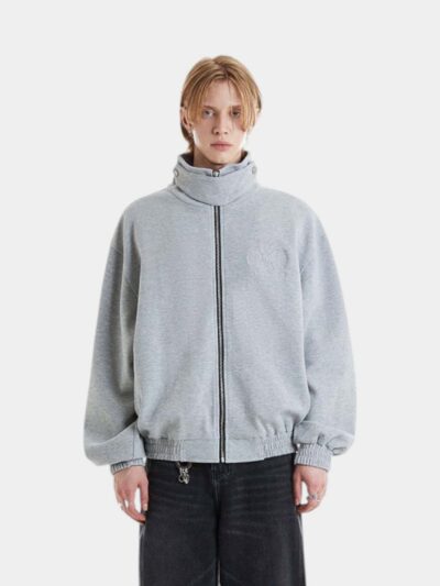 Unisex Regular Fit Langarm Zip-Jacke