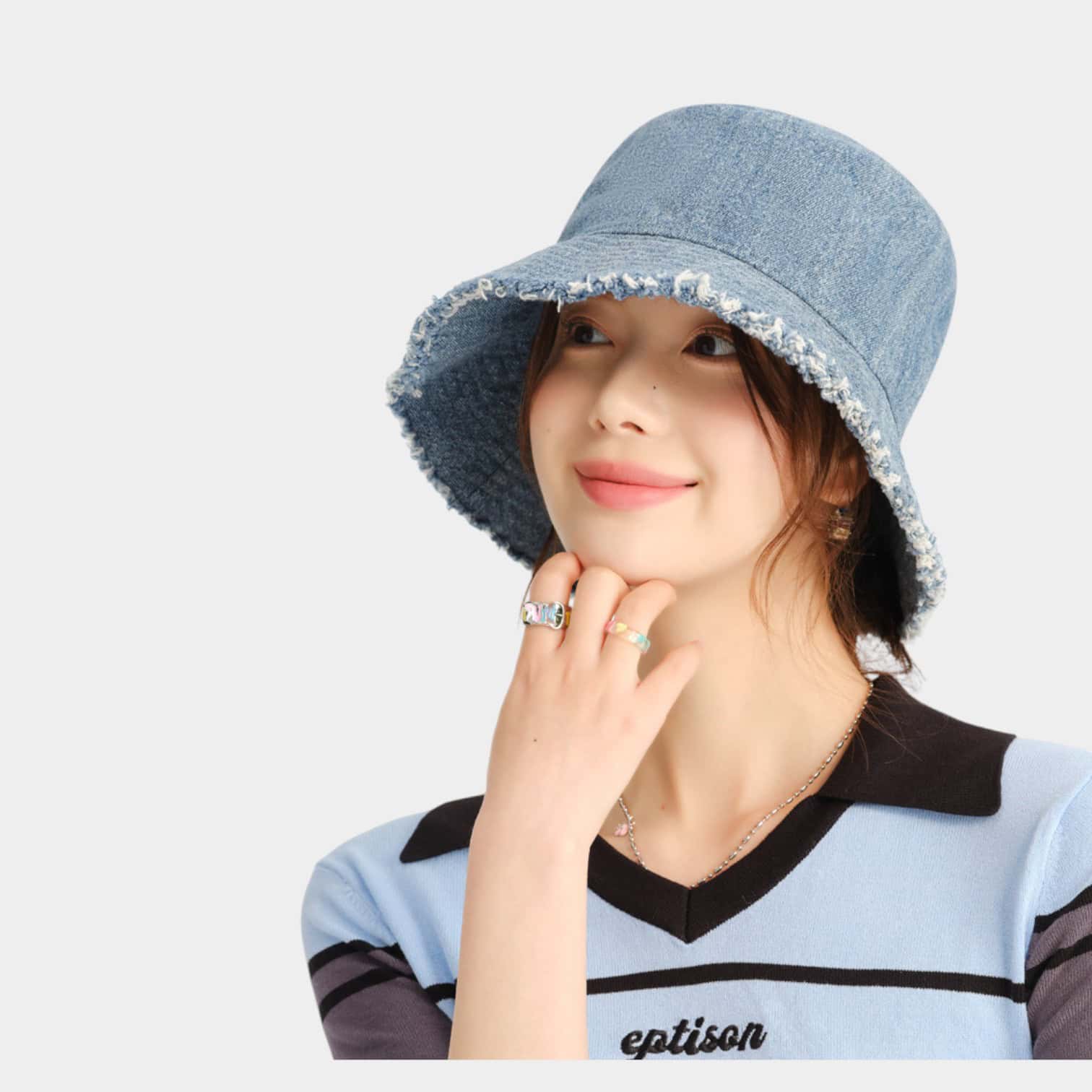 Damen Bucket Hat mit Textdruck – Bild 3