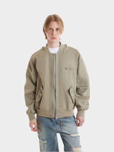 Herren Bomberjacke mit langen Ärmeln in regulärer Passform