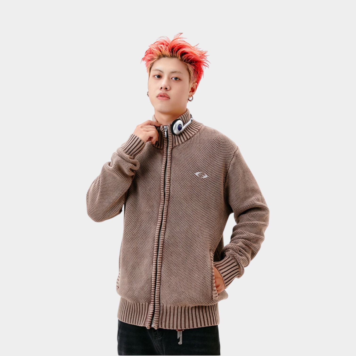 Unisex Regular Fit Langarm Strickpullover