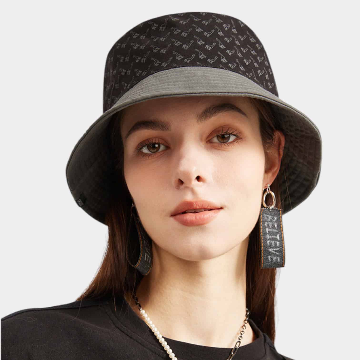 Damen Bucket Hat mit Textdruck – Bild 4