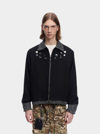 Herren Bomberjacke mit langen Ärmeln in regulärer Passform