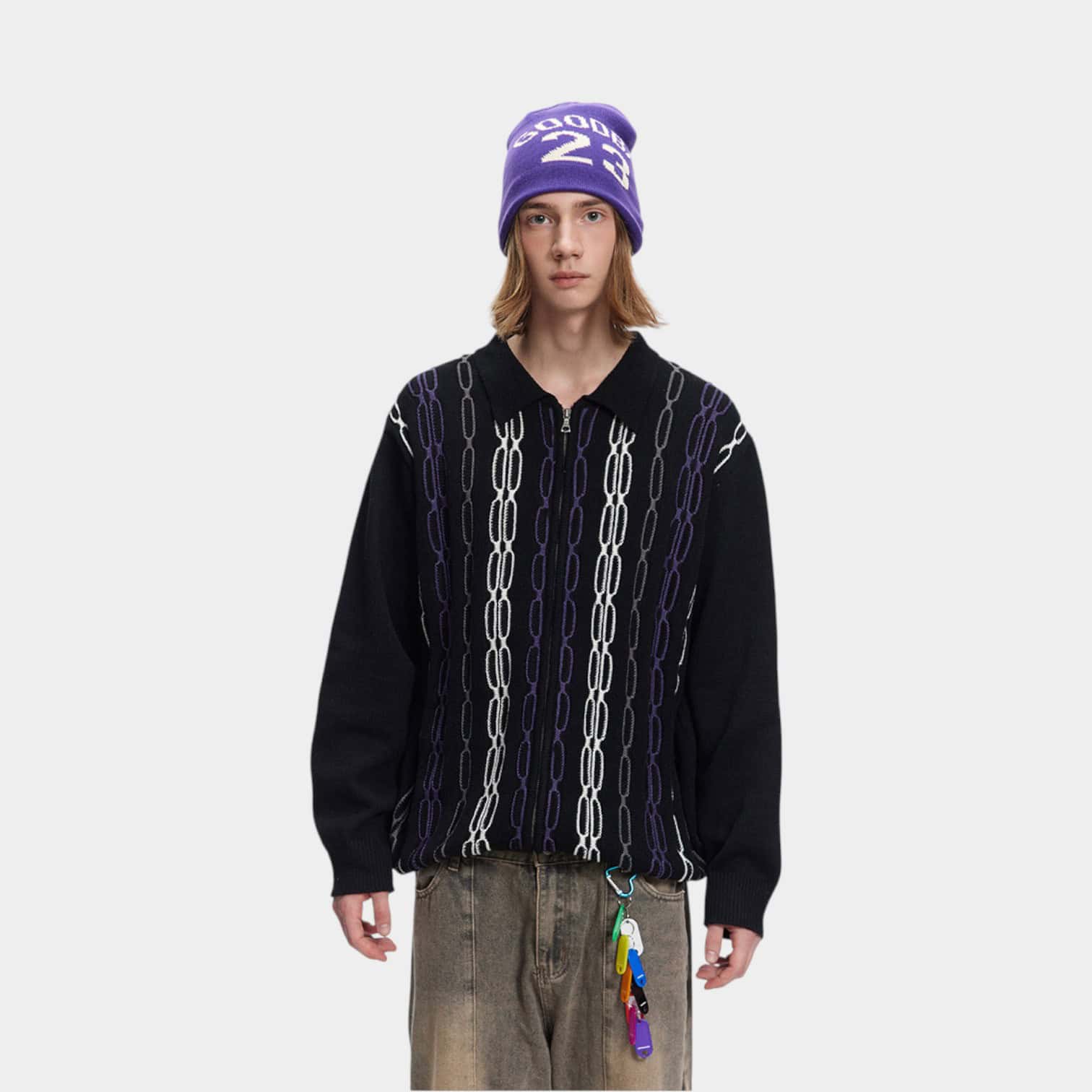 Unisex Regular Fit Langarm Strickpullover