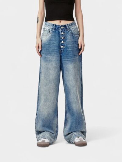 Damen Jeans mit Relaxed Fit/Loose Fit