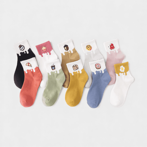 Damen Anime/Cartoon-Print Socken – Bild 5