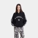 Damen Hoodie mit Textdruck und langen Ärmeln