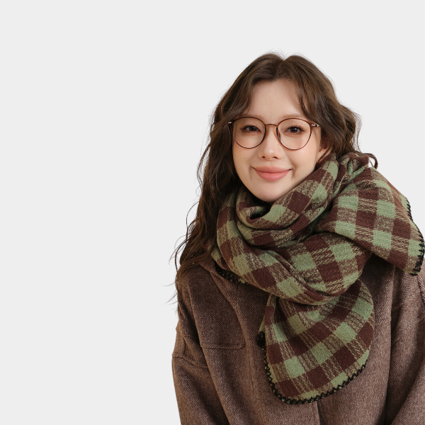 Damen Schal mit Karomuster – Bild 4