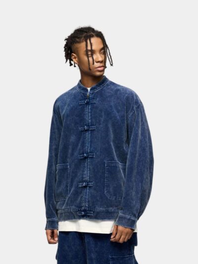 Herren Regular Fit Langarm Jeansjacke