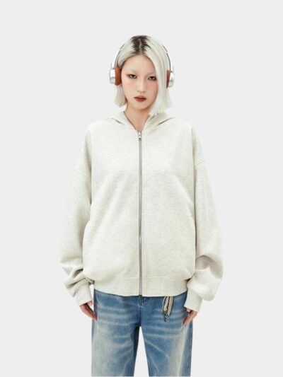 Damen Jacke mit Karomuster, langen Ärmeln und Reißverschluss