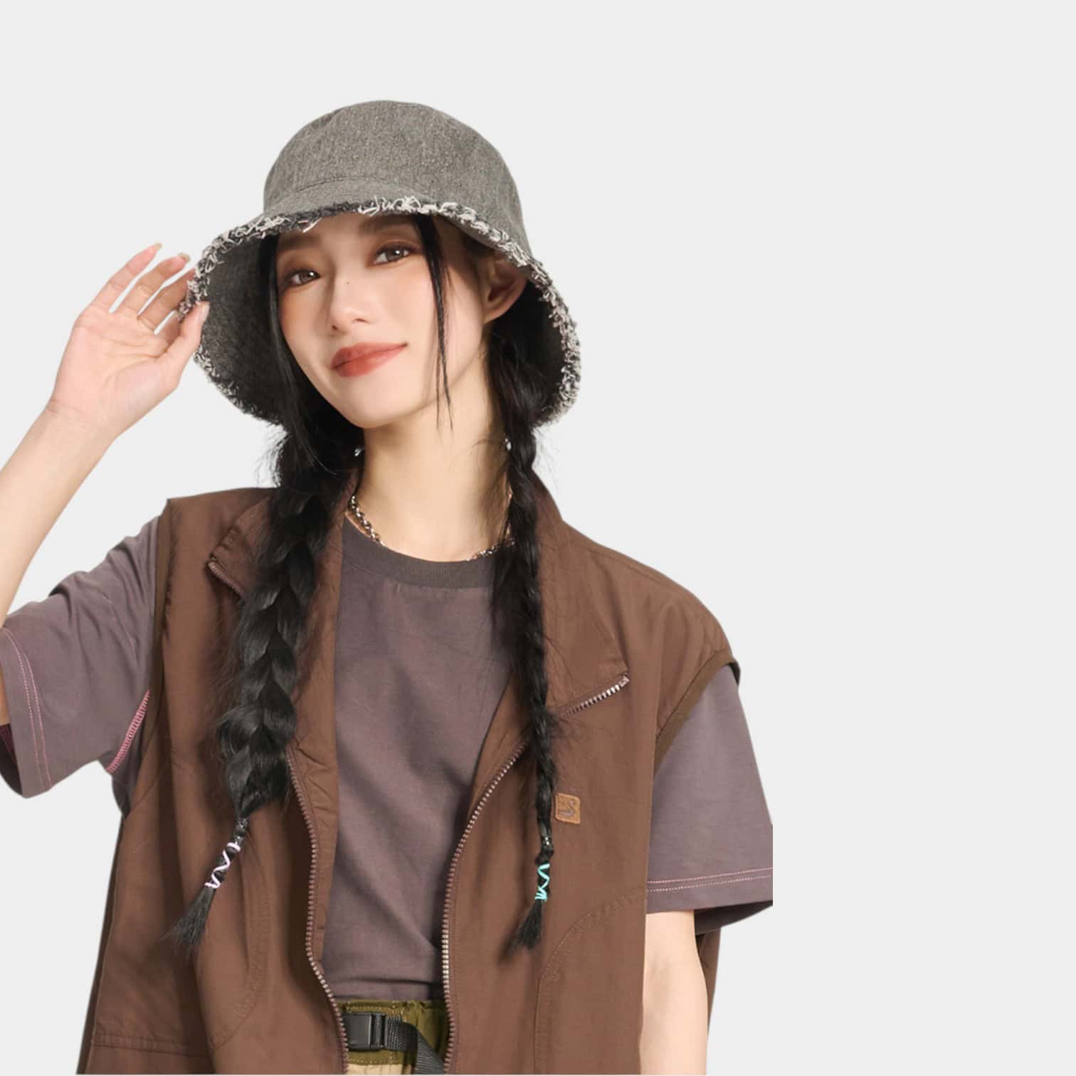 Damen Bucket Hat mit Textdruck – Bild 5