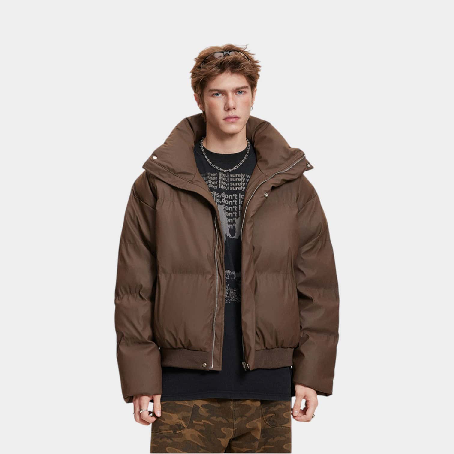 Unisex Oversized Langarm Puffer Jacke – Bild 4