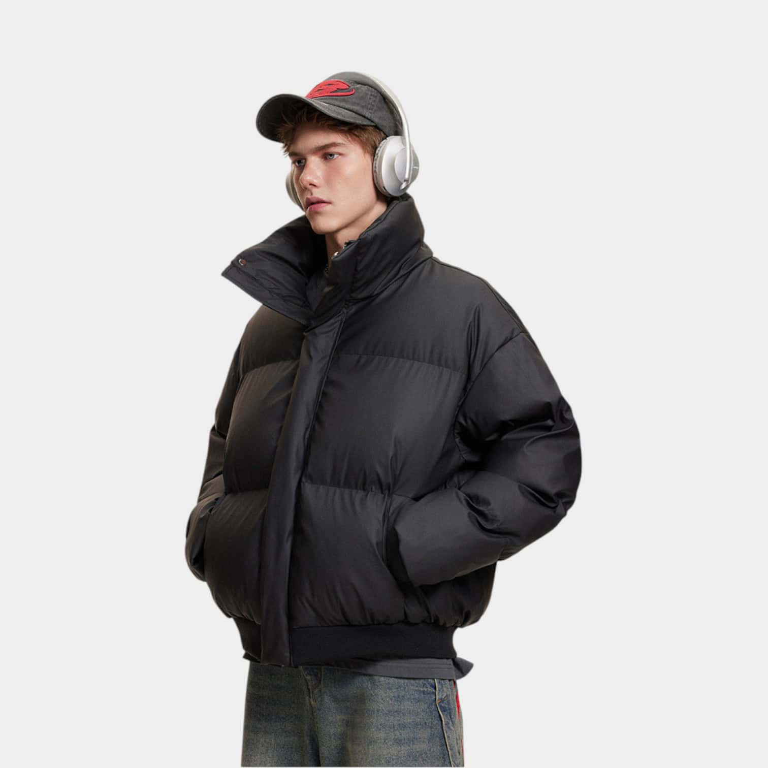 Unisex Oversized Langarm Puffer Jacke – Bild 2