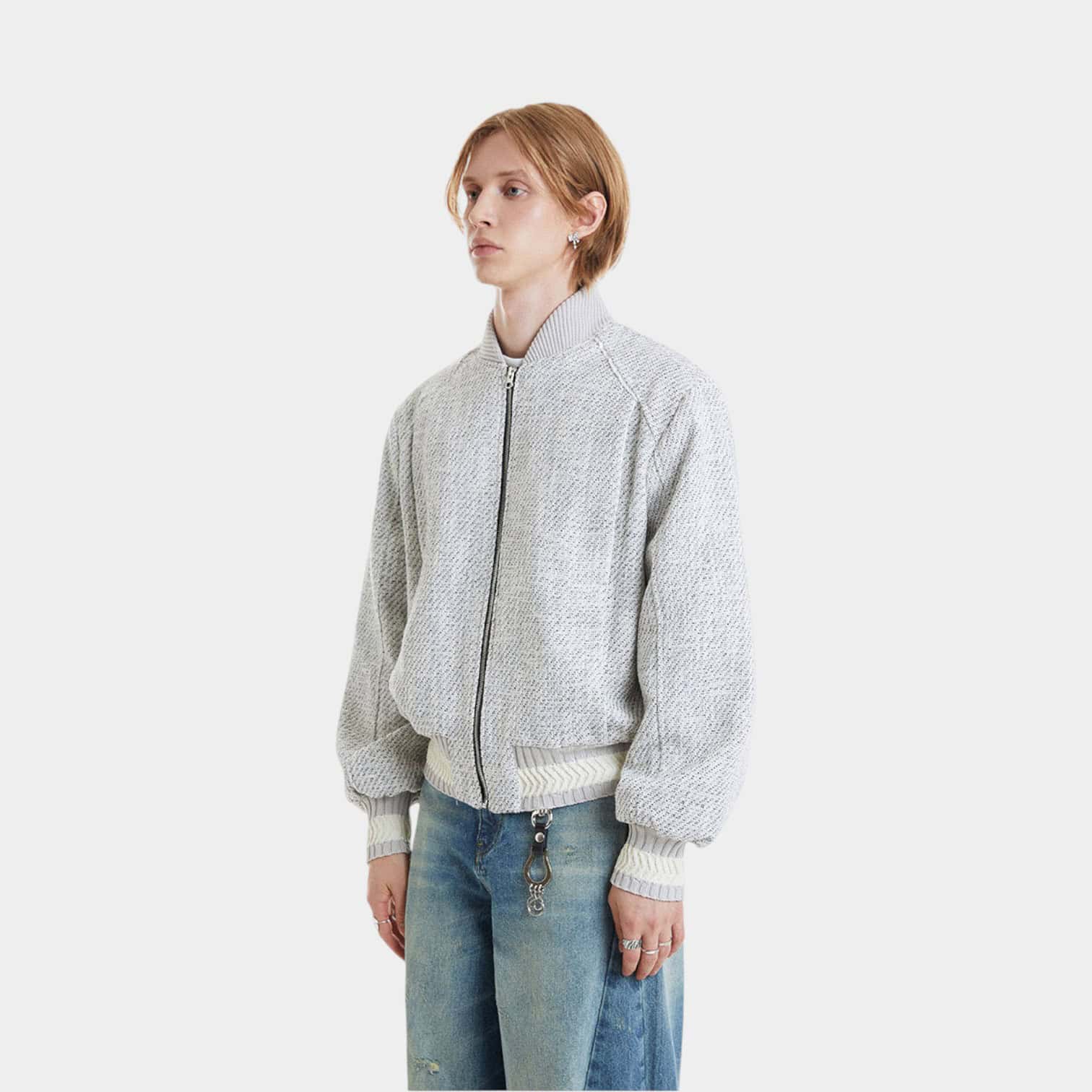 Unisex Regular Fit Langarm Reißverschlussjacke – Bild 2