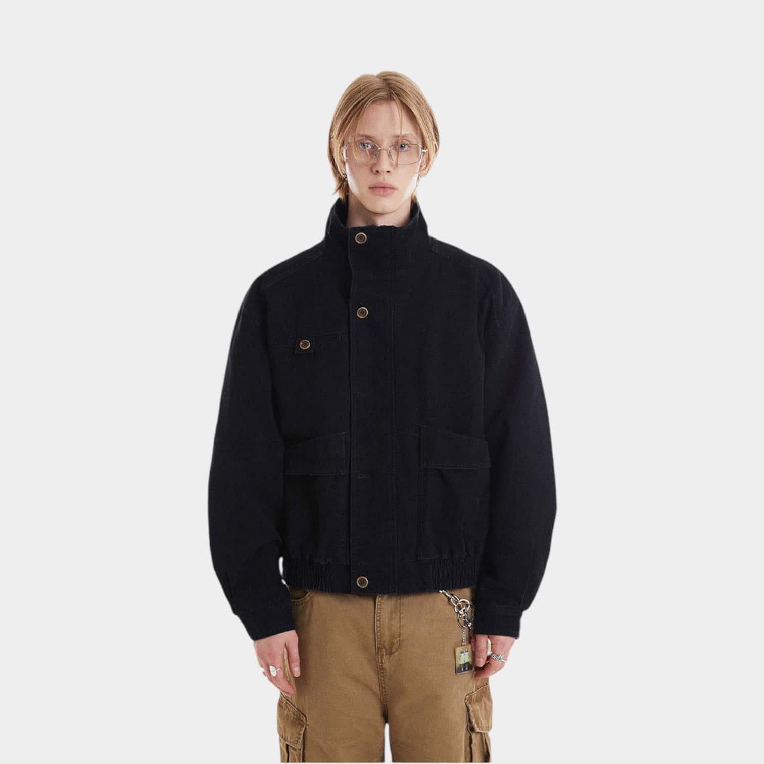 Unisex Bomberjacke mit langen Ärmeln in regulärer Passform