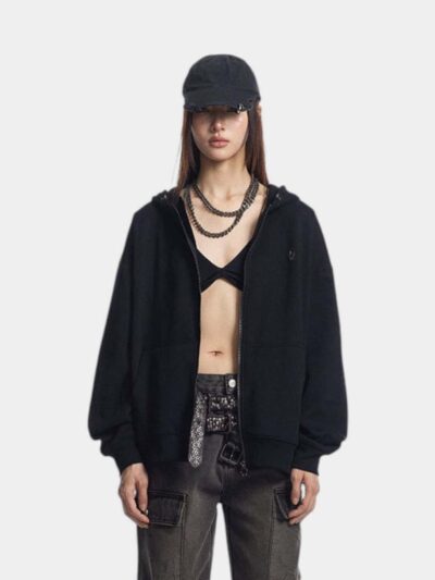 Unisex Regular Fit Langarm Reißverschlussjacke