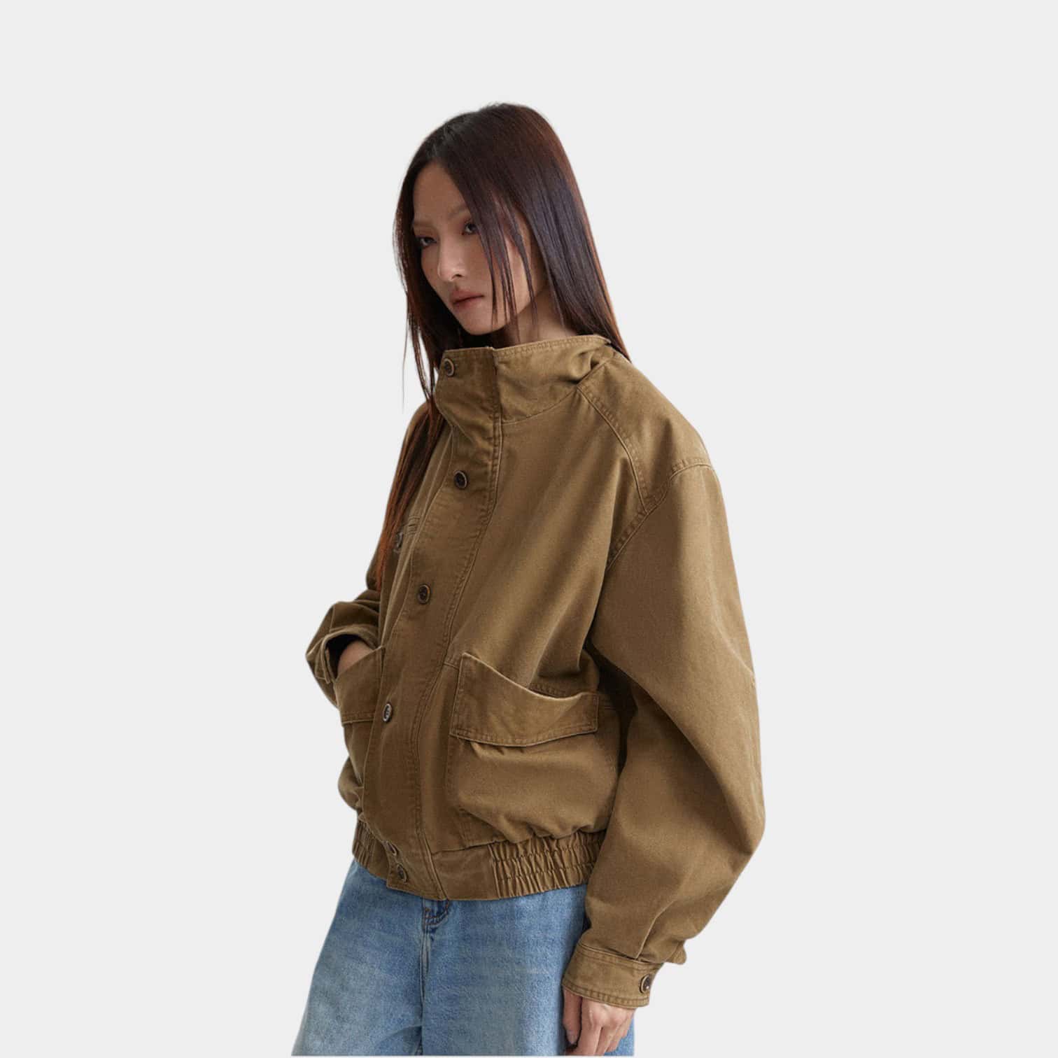 Unisex Bomberjacke mit langen Ärmeln in regulärer Passform – Bild 5